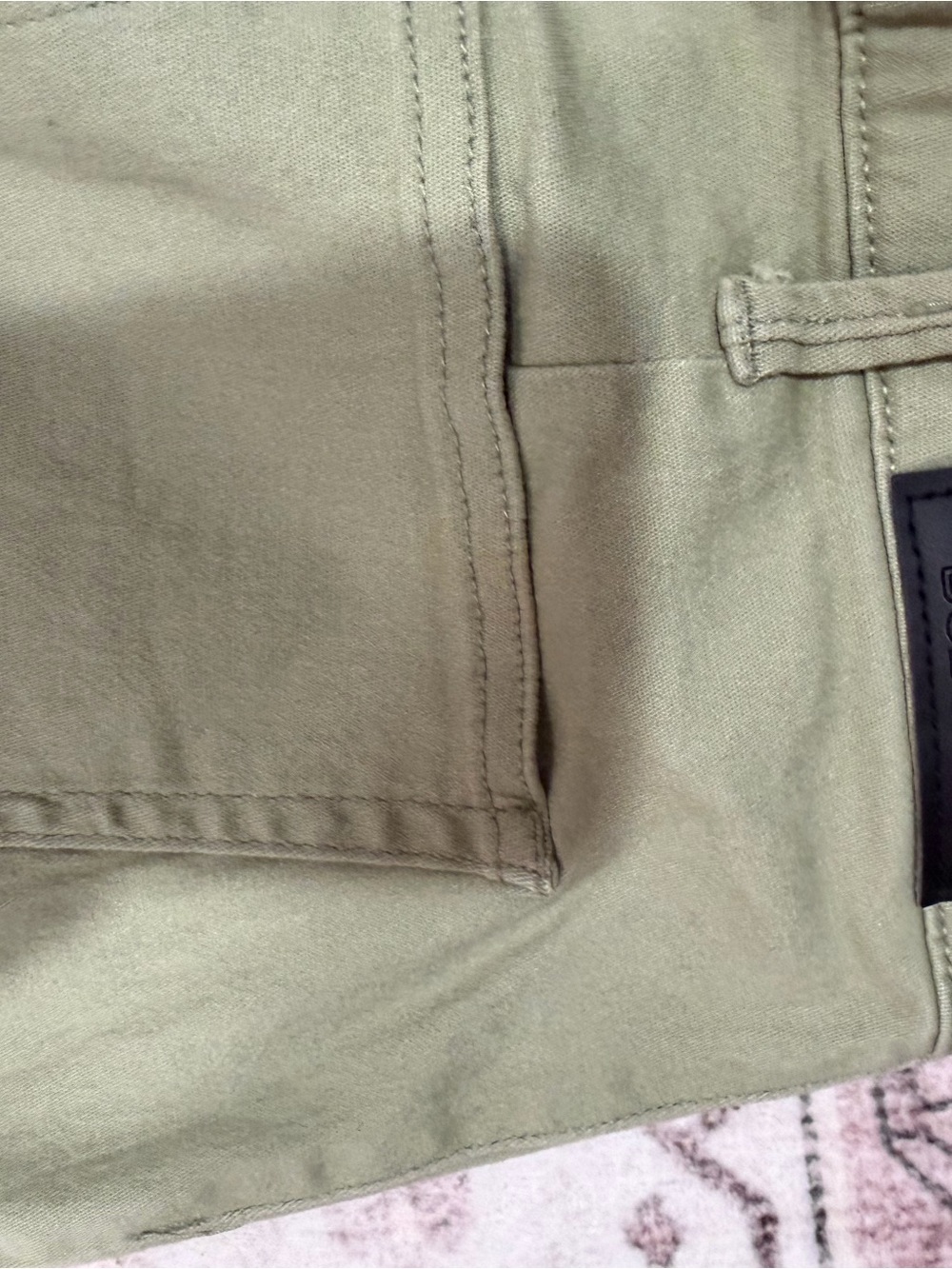 BCBGeneration Olive Green Cropped Wide-Leg Jeans - Picture 3 of 4